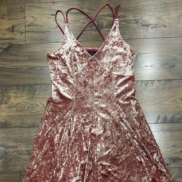 PURPLE VELVET SKATER DRESS - Picture 6 of 6